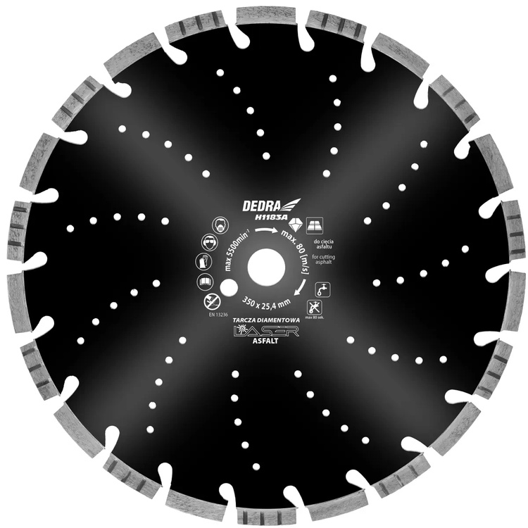 DEDRA H1183A TARCZA LASER ASFALT 350mm/25,4