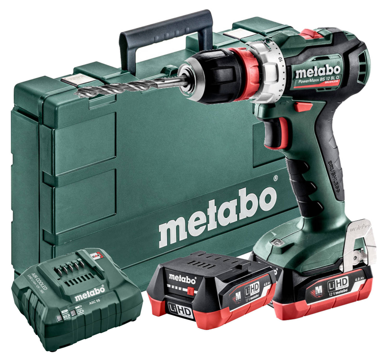 Metabo PowerMaxx BS 12 BL Q Wkrętarka aku. 2x4Ah | Elektronarzędzia .