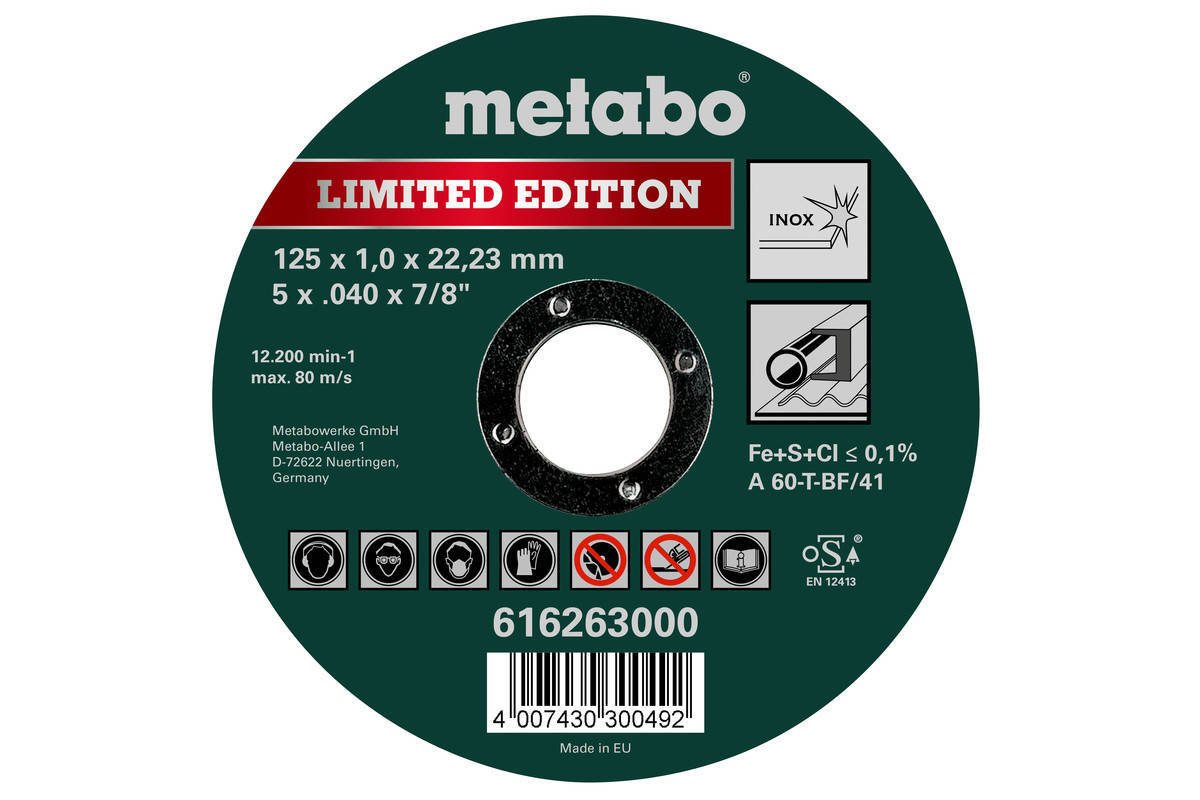 Metabo Tarcza do metalu Limited Edition 125mm inox